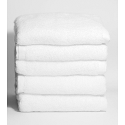 Set di 5 asciugamani bianchi